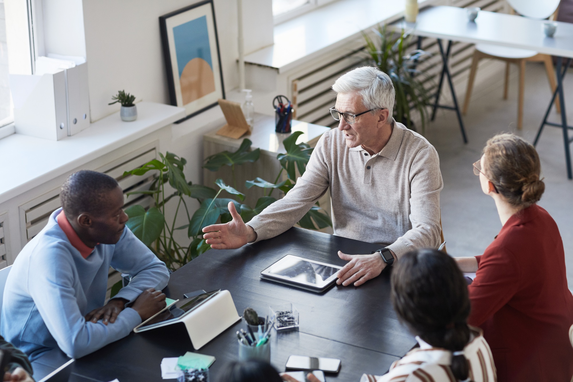 Senior Business Leader in Meeting